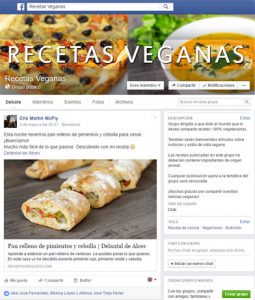 Grupo de Facebook de Recetas Veganas