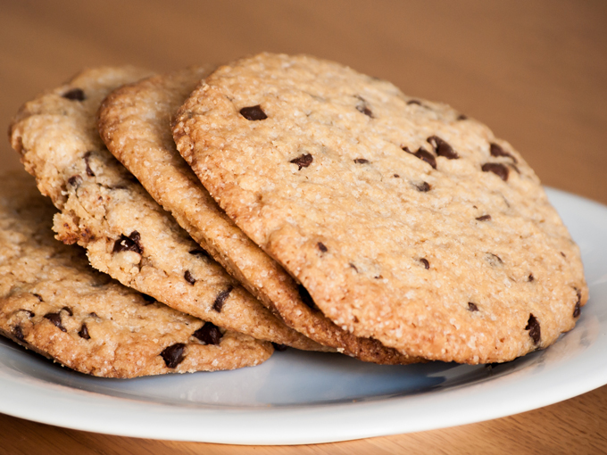 Cookies veganas con chips de chocolate